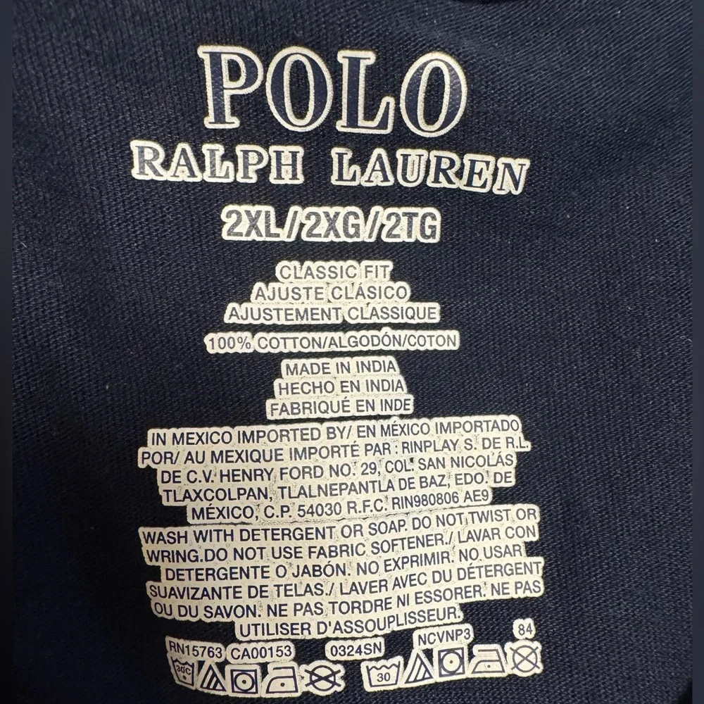 Polo by Ralph Lauren Navy Blue T-Shirt - Picture 3 of 3
